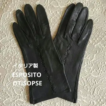 이탈리아제 가죽 그로브 장갑 ESPOSITO OTISOPSE 블랙