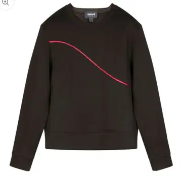 ARMANI 블랙 맨투맨 빨간색 라인 아르마니 청바지