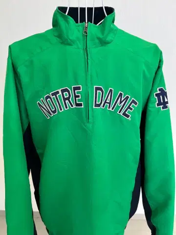 Champion NOTRE DAME 하프 지퍼 자켓 XL 그린