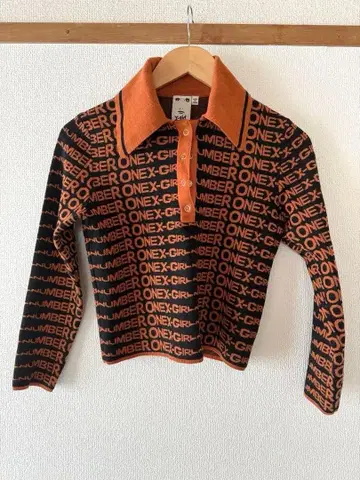 x-girl 로고 프린트 긴팔 원사이즈