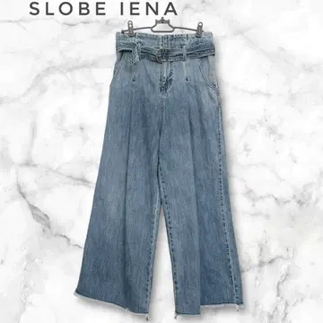 슬로브 이에나 LE DENIM 와이드 데님 팬츠 벨트 포함