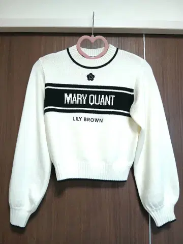 MARY QUANT 마리콴트 릴리 브라운 자카드 니트 니트
