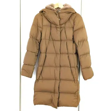 새상품급!! HERS 다운 코트 카멜 베이지 퍼 포함