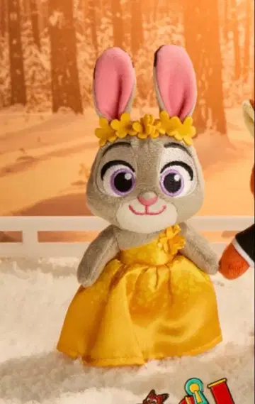 한국 한정판 주토피아2 닉 주디 키링 봉제 인형 cgv