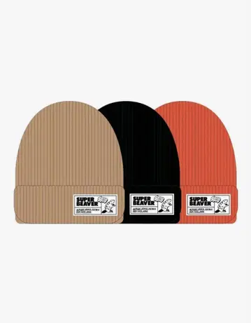 SUPER BEAVER 니트 모자 3종 (형광 오렌지)