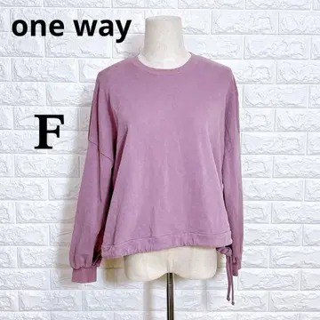 3203 원웨이 맨투맨 F 보라색 볼륨 소매 오버 사이즈 루즈핏