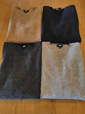 UNIQLO 캐시미어 100% 긴팔 니트 4종 세트