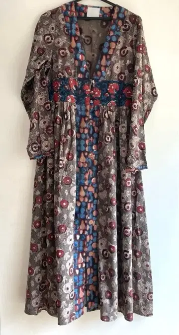 [ 새상품 ] 스픽 앤 스팬 인도 면 빈티지 롱 원피스