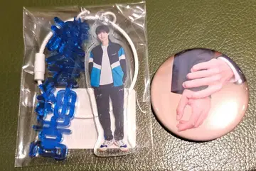 슈나카 와타라이 츠무타카 2연 아크릴 참 손잡은 캔 배지 2점 세트