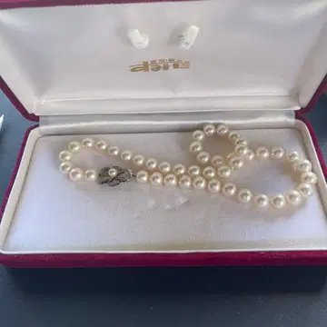 진주 목걸이 플라워 클래스프