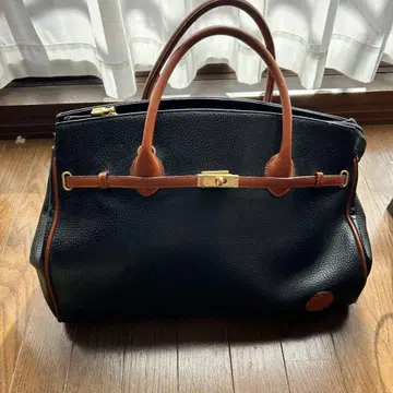 가죽 토트백 블랙 빅