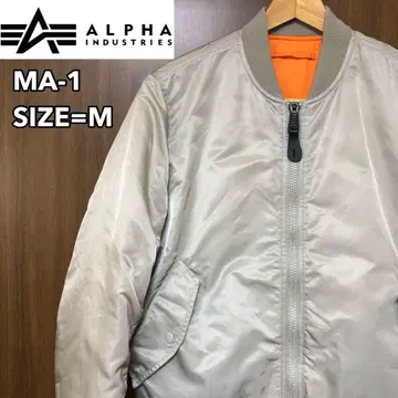 ALPHA MA-1 플라이트 자켓 실버 M ALPHA