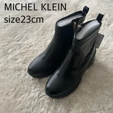 [새상품급] MICHEL KLEIN 사이드 고어 부츠 23cm 블랙