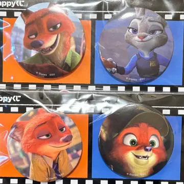 [ 주토피아 ] Happy 복권 한정판 캔뱃지 닉 주디 유년기