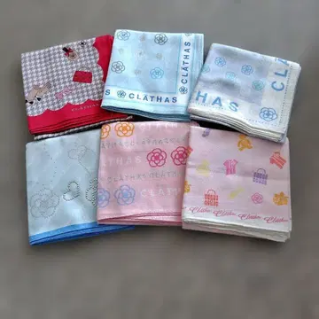 미사용 새상품 CLATHAS 손수건 6장 세트