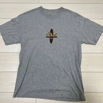 그레이 서핑보드 디자인 T셔츠