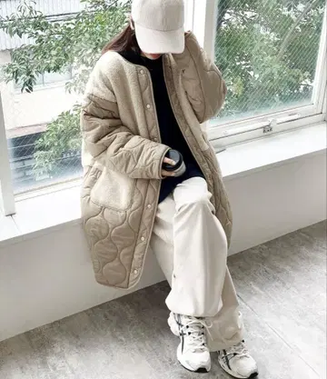 노카라 보아 x 호리병 퀼트 코트