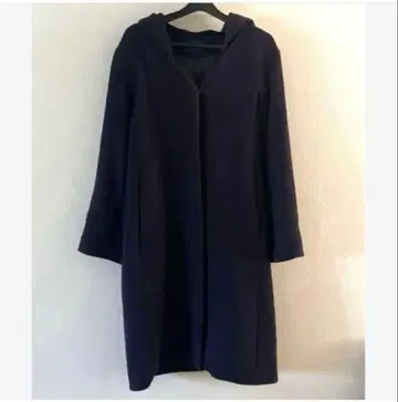 soffitto 후드 부착 코트 노카라 코트 네이비