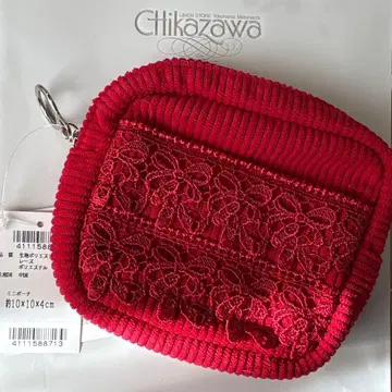 치카자와 레이스 빨간색 신발 파우치