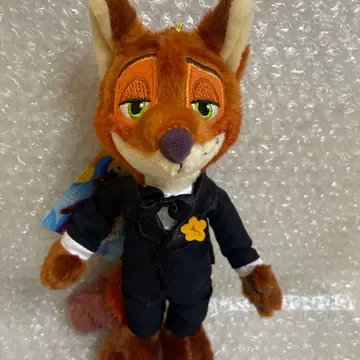 디즈니 스토어 주토피아 2 닉 봉제 인형 키체인 매장 한정판