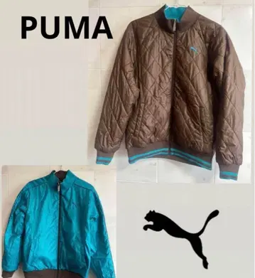 PUMA 퀼팅 자켓 브라운