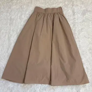 SIMPLICITE 여성용 플레어 스커트 M 롱 기장 베이지