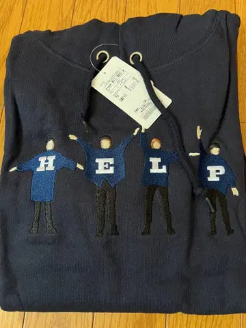 ships the Beatles 비틀즈 HELP 자수 후드티