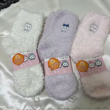 치이카와 (먼작귀) 복슬복슬 양말 삭스 3족 세트