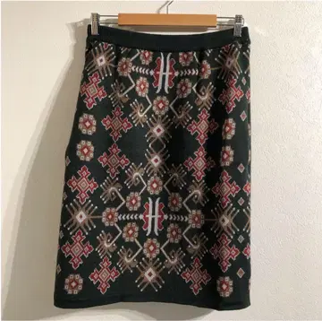 스커트 그린 레트로