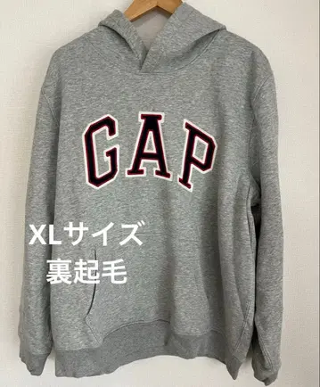 GAP 그레이 후드 부착 후드티 속기모