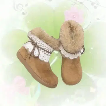 모리걸 브라운 헤이세이 갸루 페어리 그런지 어그 부츠 퍼 리본