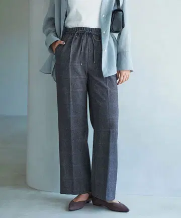 green label relaxing 체크 팬츠