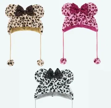 디즈니 레오파드 무늬 캡