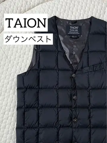 TAION 다운 베스트 다운 베스트 블랙