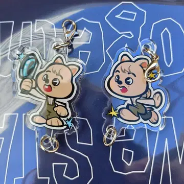 Straykids 스키즈 전시회 랜덤 연결 아크릴 키링 한 2종