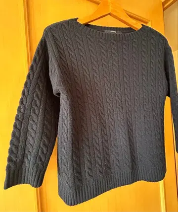 MACPHEE 네이비 케이블 짜임 긴팔 스웨터 니트/M