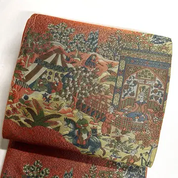 후쿠로 오비 당초 무늬 당화 무늬 인물 말 종교 바쇼 기모노 121tz