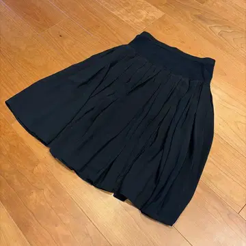 Mpremier BLACK 플리츠 스커트 36 블랙