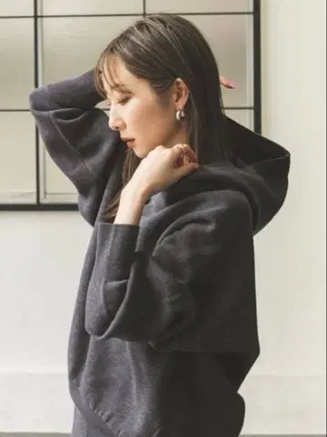 noble 새상품급! 접결 턱 편직 후드 풀오버 그레이