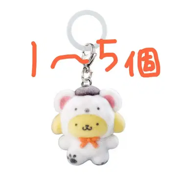 메지루시 액세서리 산리오 포근포근 스노우 폼폼푸딩 가챠가챠