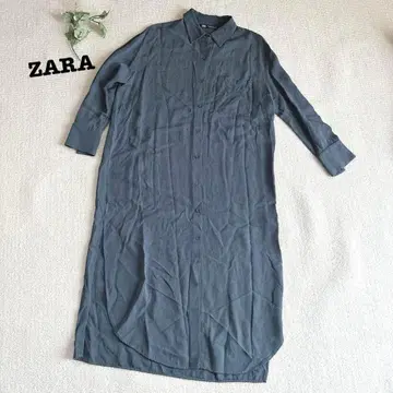 s.1466 [자라] 셔츠 원피스 테로테로 네이비 블루 계열 M 사이즈