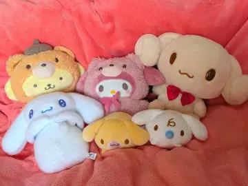 산리오 봉제 인형 묶음 판매 시나몬 폼폼푸딩 마이멜로디