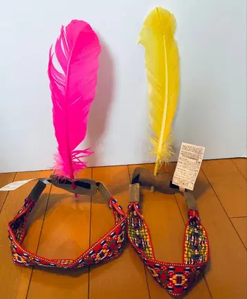 디즈니 깃털 비즈 장식 헤드밴드 세트