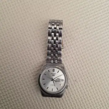 세이코 5 자동 와인딩 손목시계 실버 정크