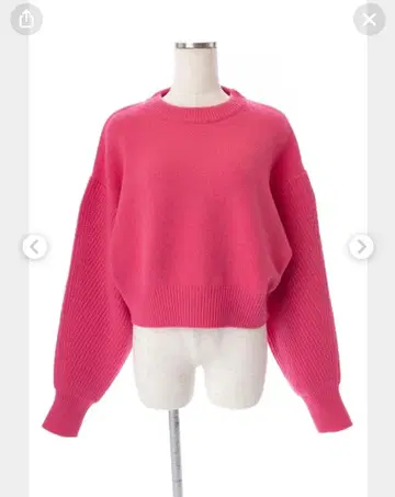 오블리 obli 새상품급 숏 니트 핑크