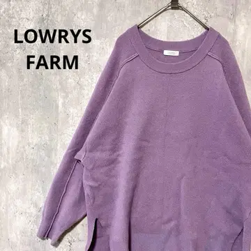 LOWRYS FARM 사이드 슬릿 심플 니트 캐주얼