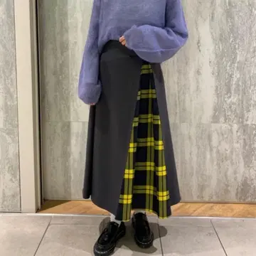 O'NEIL of DUBLIN 콤비네이션 A라인 버클 스커트