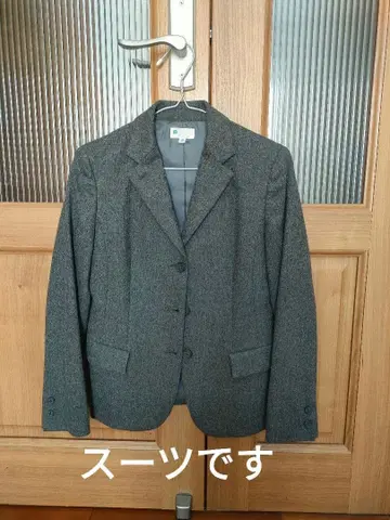 그린 라벨 그레이 스커트 수트 상하의 울