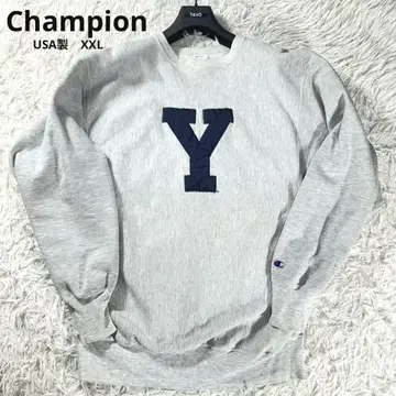 레어 챔피온 맨투맨 리버스 위브 90s 로고 XXL 그레이