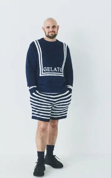 미사용 새상품 젤라또피케옴 네이비 모코모코 상의 L사이즈